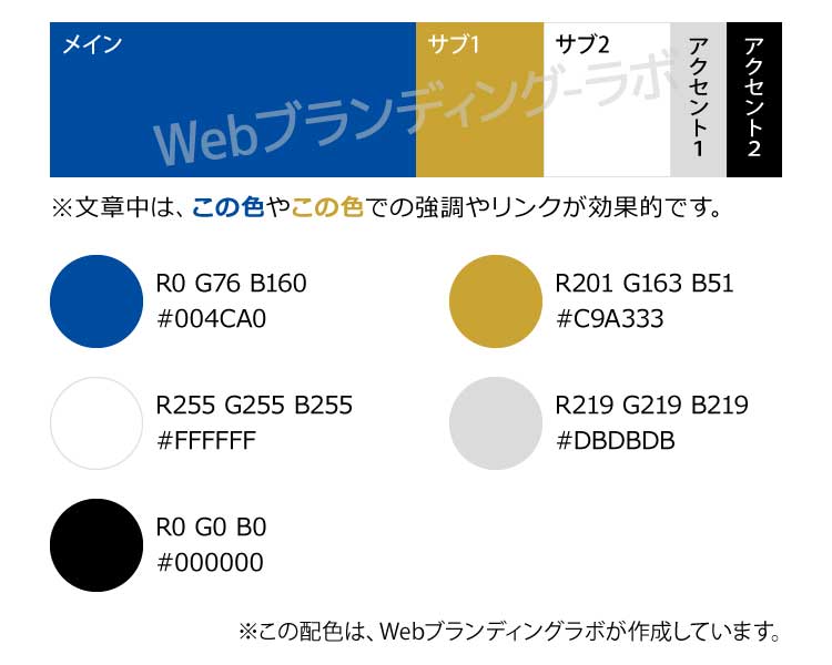 【高級感のある色の組み合わせ】青・ブルー カラーコードのrgbカラーパレット