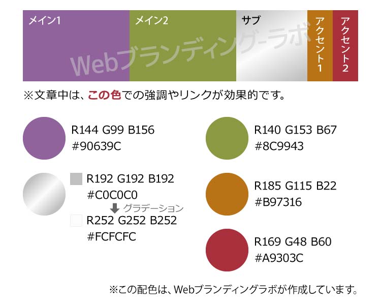 菖蒲色、青丹、銀鼠、金茶、蘇芳のカラーパレット｜【最新版】敬老の日の配色｜ホームページ制作・チラシ用の無料カラーコード（RGB・HEXコード付）